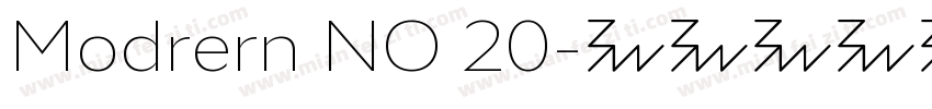 Modrern NO 20字体转换